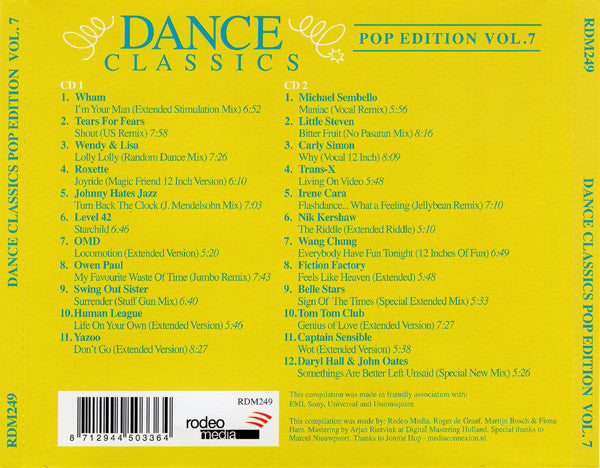 Various : Dance Classics - Pop Edition Vol. 7 (2xCD, Comp)