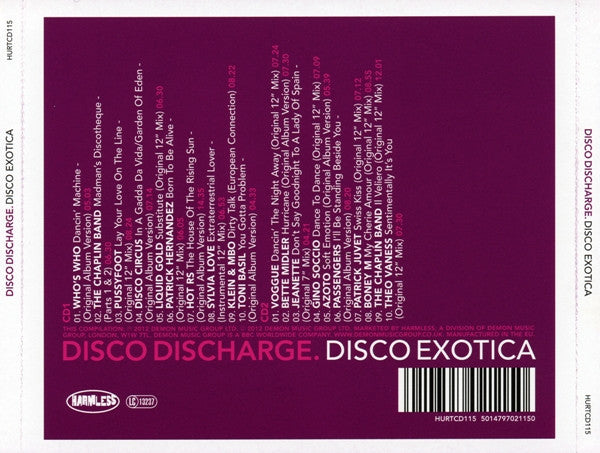 Various : Disco Discharge. Disco Exotica (2xCD, Comp)