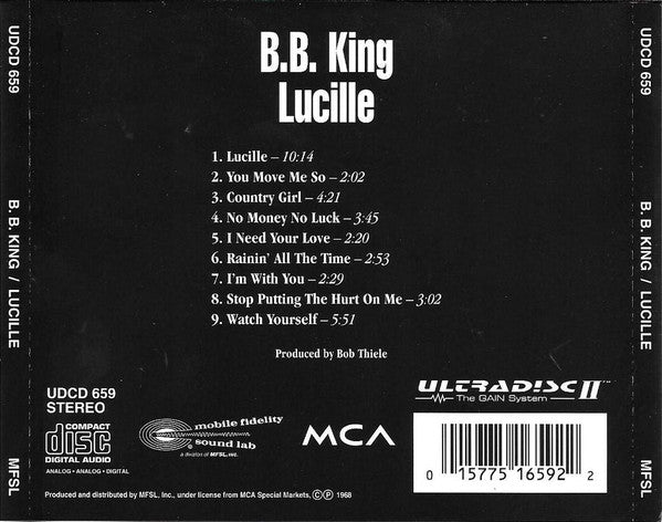 B.B. King : Lucille (CD, Album, RE, RM, 24K)