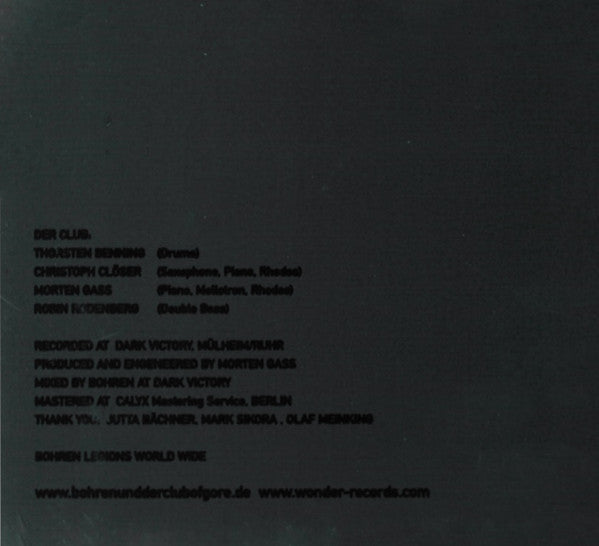 Bohren &amp; Der Club Of Gore : Black Earth (CD, Album)