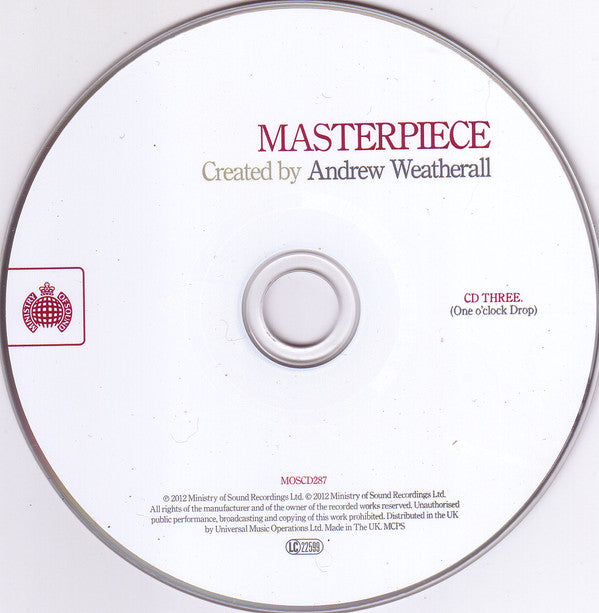 Andrew Weatherall : Masterpiece: Created By Andrew Weatherall (3xCD, Mixed)