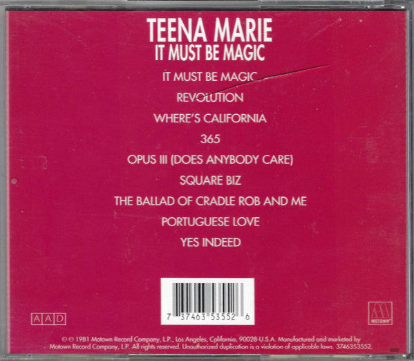 Teena Marie : It Must Be Magic (CD, Album, RE)