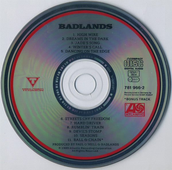 Badlands (2) : Badlands (CD, Album)