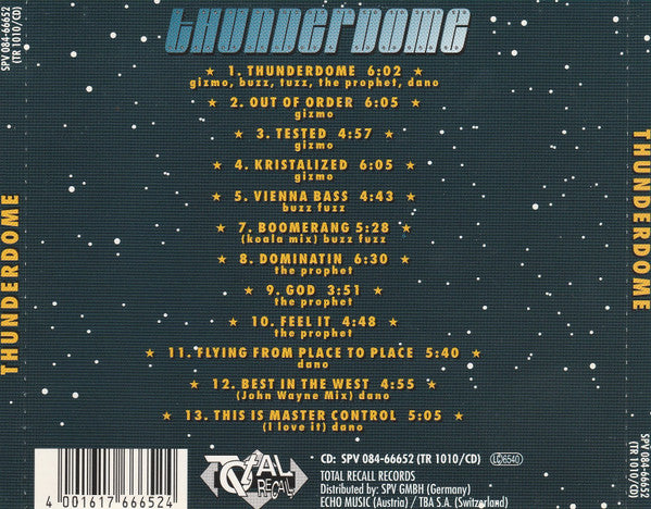 Gizmo* ★ Buzz Fuzz ★ The Prophet ★ Dano* : Thunderdome (CD, Album)