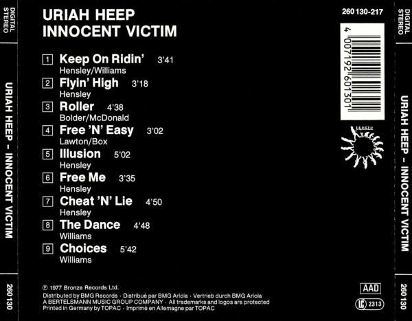 Uriah Heep : Innocent Victim (CD, Album)