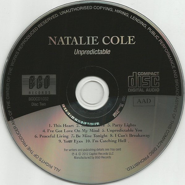Natalie Cole : Inseparable / Natalie / Unpredictable (CD, Comp, RM + CD, Album, RM + Comp)
