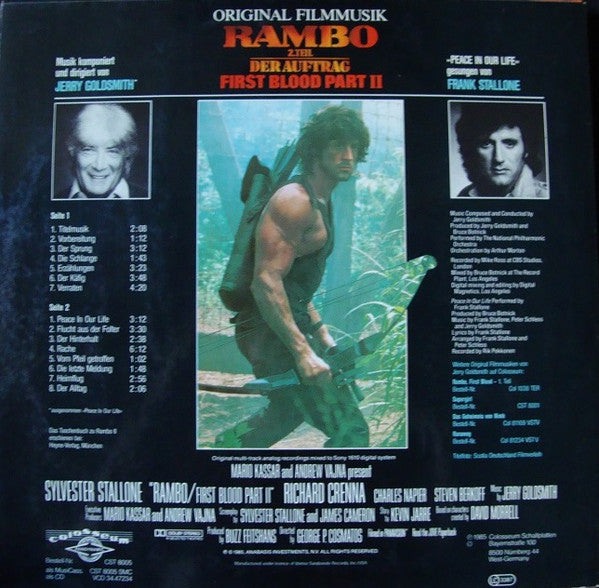 Jerry Goldsmith : Rambo: 2. Teil - Der Auftrag (Original Filmmusik) = Rambo: First Blood Part II (Original Soundtrack) (LP, Album)