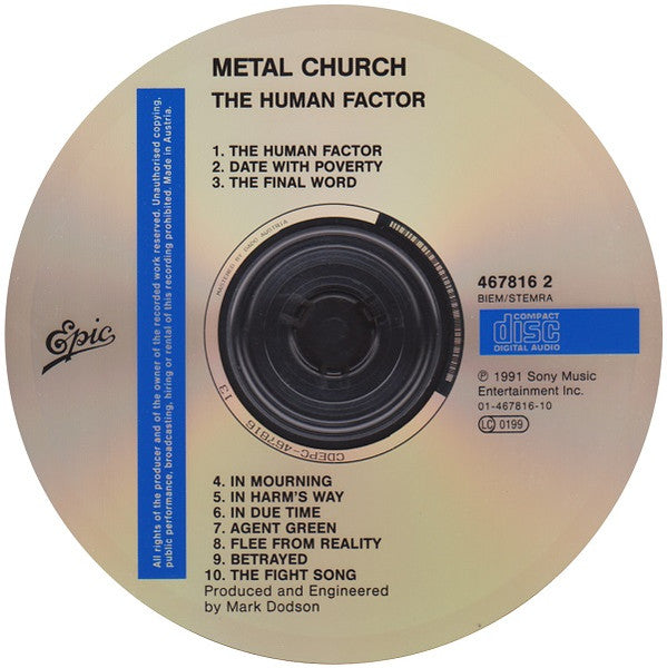 Metal Church : The Human Factor (CD, Album)