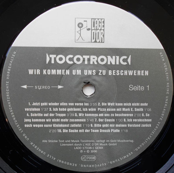 Tocotronic : Wir Kommen Um Uns Zu Beschweren (LP, Album)