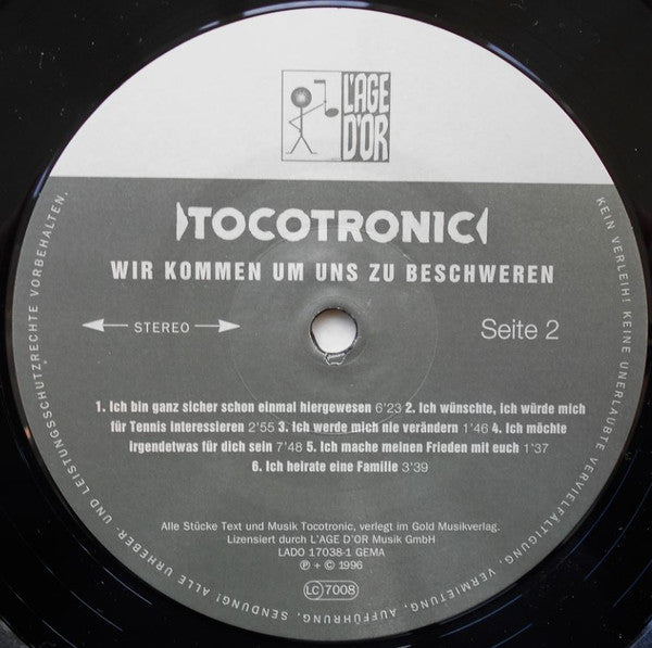 Tocotronic : Wir Kommen Um Uns Zu Beschweren (LP, Album)