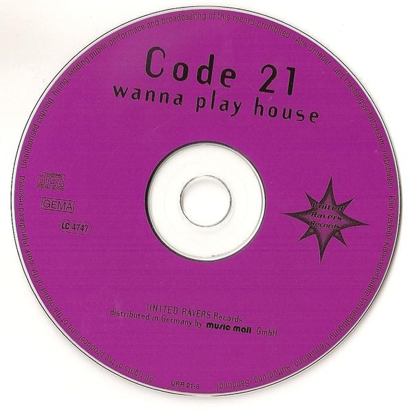 Code-21 : Wanna Play House (CD, Maxi)