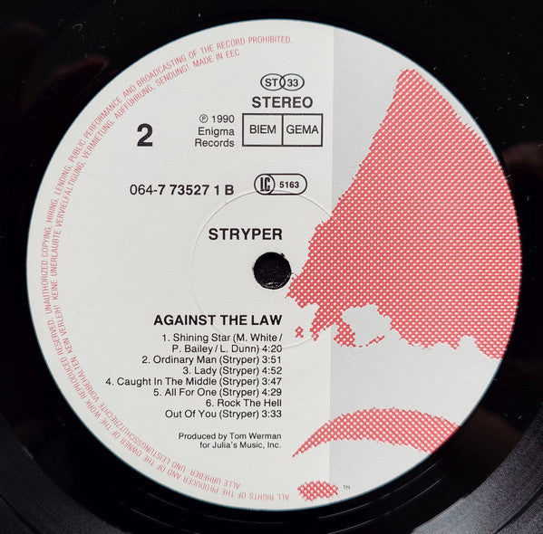 Stryper : Against The Law (LP, Album)