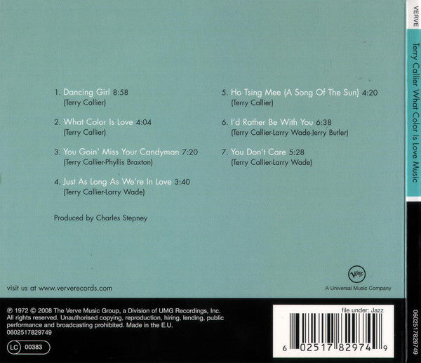 Terry Callier : What Color Is Love (CD, Album, RE, Dig)