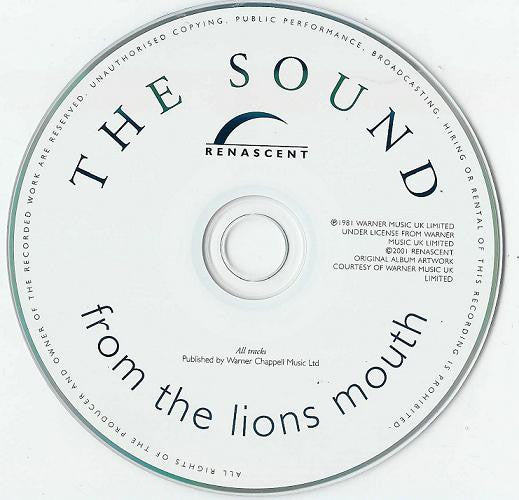 The Sound (2) : From The Lions Mouth (CD, Album, RE)