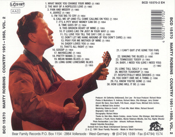 Marty Robbins : Country 1951-1958 (5xCD, Comp + Box)