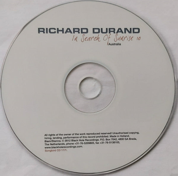 Richard Durand : In Search Of Sunrise 10: Australia (3xCD, Mixed)