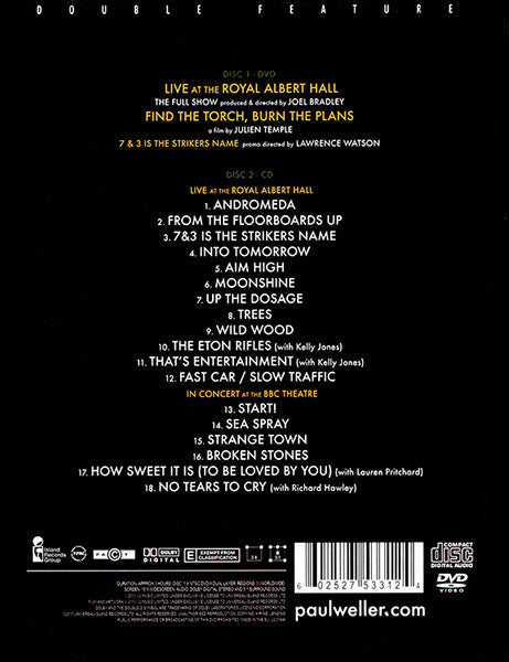 Weller* : Find The Torch, Burn The Plans (DVD-V, NTSC, Dol + CD, Album + Ltd)