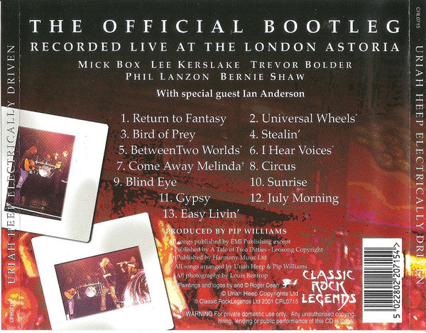 Uriah Heep : Electrically Driven (CD, Album)