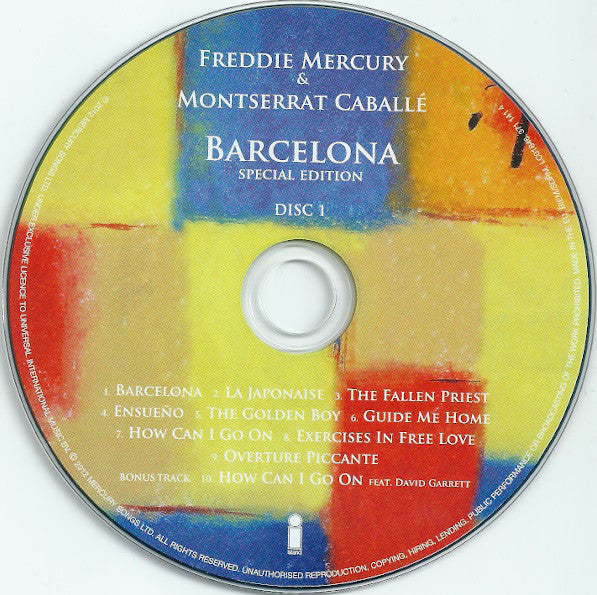 Freddie Mercury &amp; Montserrat Caballé : Barcelona (CD, Album + CD, Comp + DVD-V, Comp + CD, Album + D)