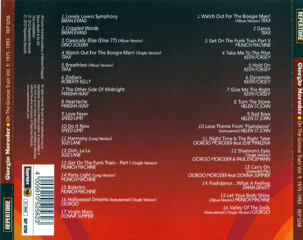 Giorgio Moroder : On The Groove Train Volume 1: 1975 - 1993 (2xCD, Comp)