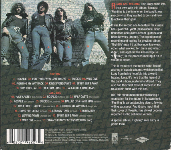 Thin Lizzy : Fighting (CD, Album, RE + CD + Dlx, RM, Exp)