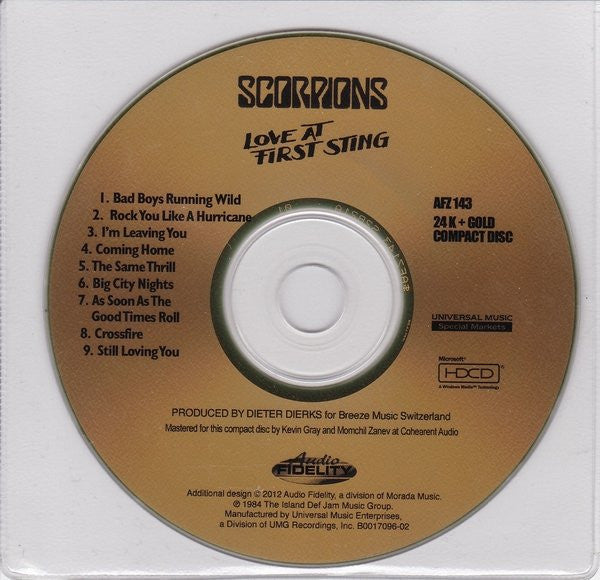 Scorpions : Love At First Sting (HDCD, Album, Ltd, Num, RE, RM, 24 )