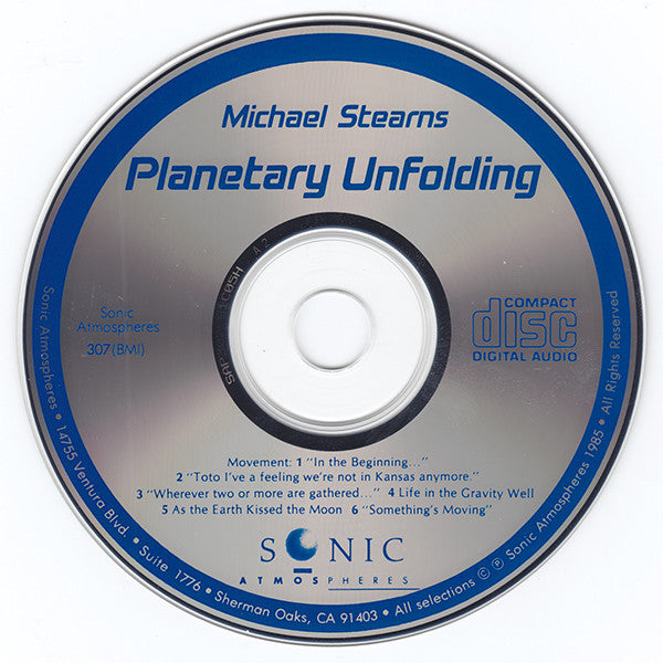 Michael Stearns : Planetary Unfolding (CD, Album, RE, RP)