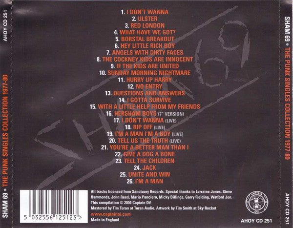 Sham 69 : The Punk Singles Collection 1977- 80 (CD, Comp, RE, RM)