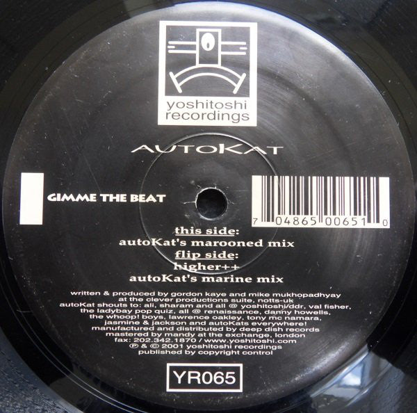 AutoKat : Gimme The Beat (12&quot;)
