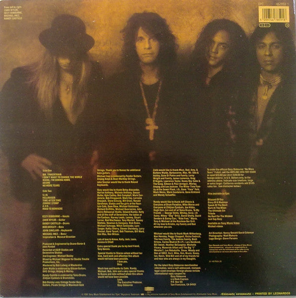 Ozzy Osbourne : No More Tears (LP, Album)