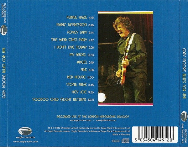 Gary Moore : Blues For Jimi (CD, Album)