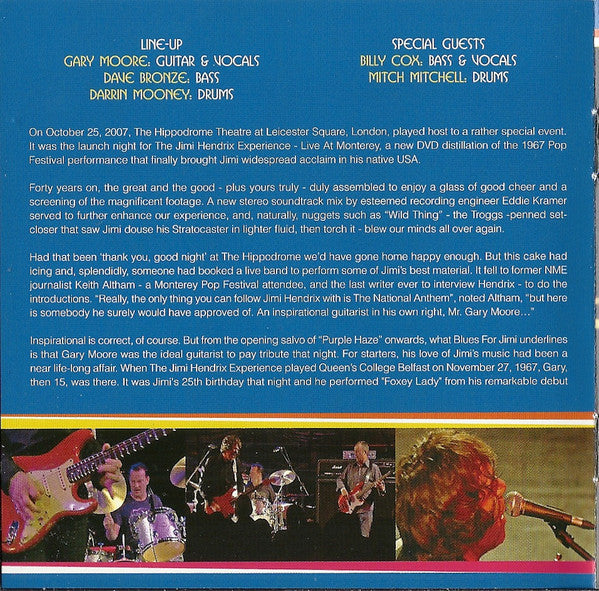 Gary Moore : Blues For Jimi (CD, Album)