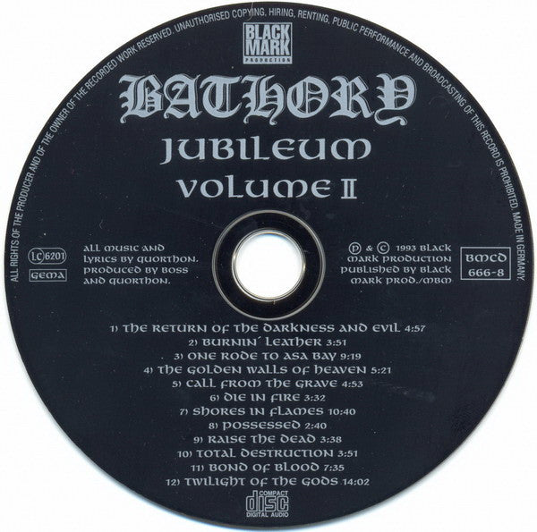 Bathory : Jubileum Volume II (CD, Comp)