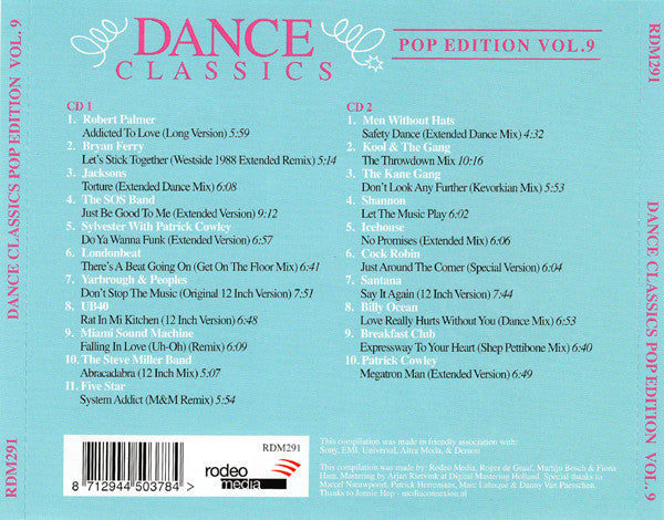 Various : Dance Classics - Pop Edition Vol. 9 (2xCD, Comp)