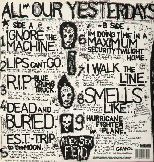 Alien Sex Fiend : All Our Yesterdays (LP, Comp)