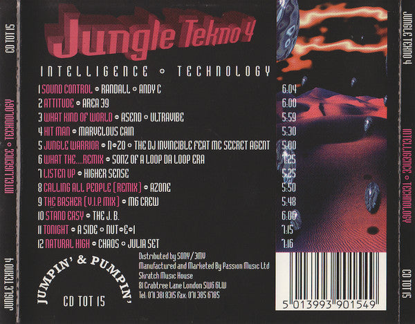 Various : Jungle Tekno 4 (Intelligence + Technology) (CD, Comp)
