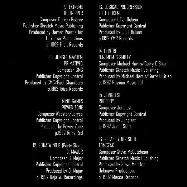 Various : Jungle Tekno Volume One (CD, Comp)