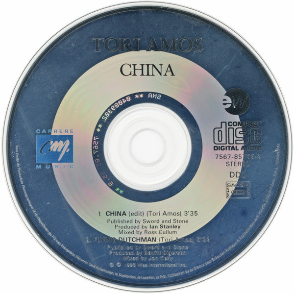 Tori Amos : China (CD, Single, Car)