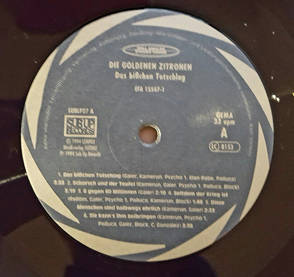 Die Goldenen Zitronen : Das Bißchen Totschlag (LP, Album)