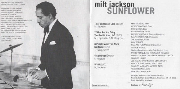 Milt Jackson : Sunflower (CD, Album, RE, RM)