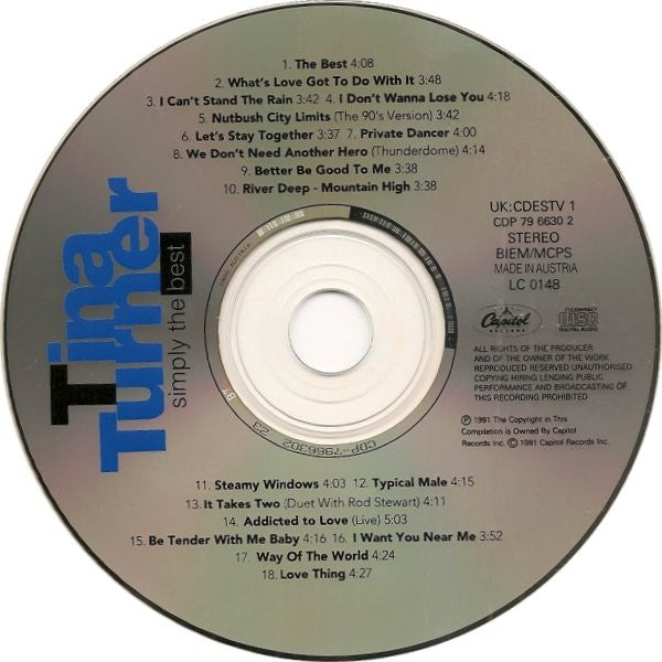 Tina Turner : Simply The Best (CD, Comp)