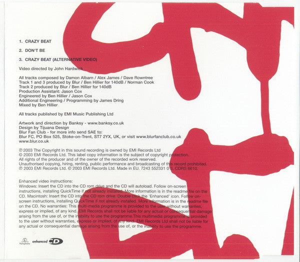 Blur : Crazy Beat (CD, Single, Enh)
