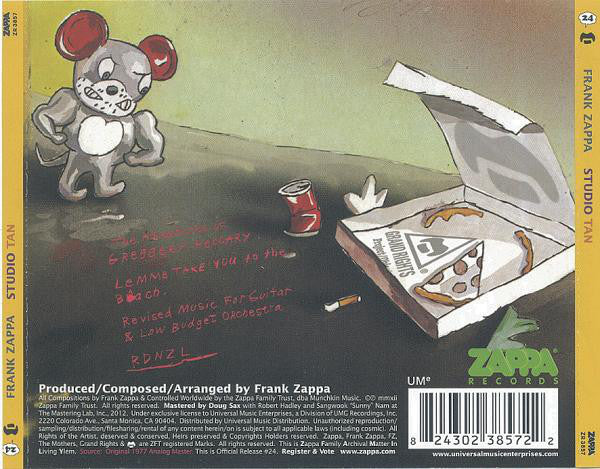 Frank Zappa : Studio Tan (CD, Album, RE, RM)