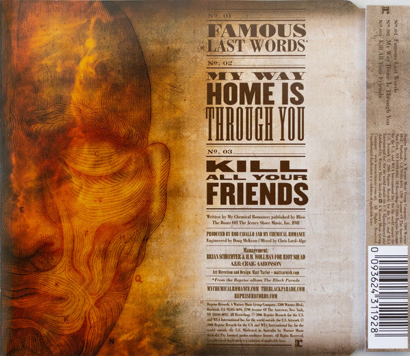My Chemical Romance : Famous Last Words (CD, Single)