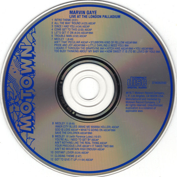 Marvin Gaye : Live At The London Palladium (CD, Album, RE)