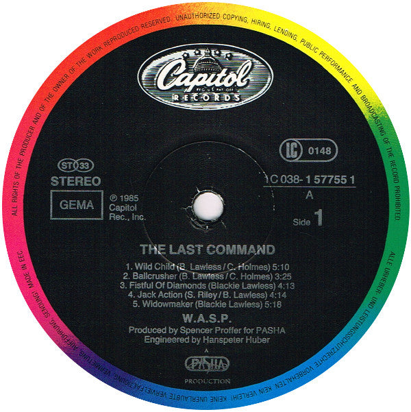 W.A.S.P. : The Last Command (LP, Album, RE)