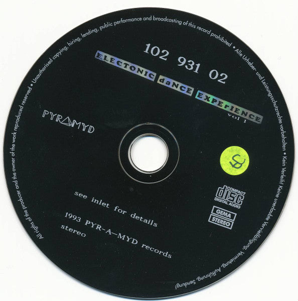 Various : Electronic Dance Experience Vol 1 (CD, Comp)