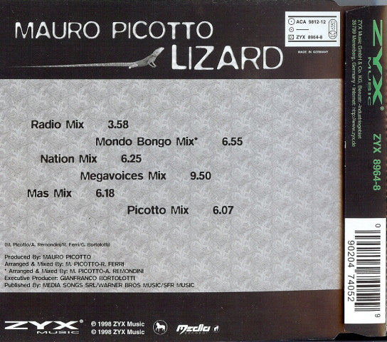 Mauro Picotto : Lizard (CD, Maxi)