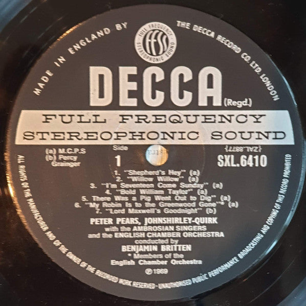 Benjamin Britten : Salute To Percy Grainger (LP, Album, Fir)