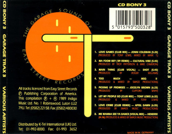 Various : Garage Trax 3 - The Garage Sound Of Easy Street Records (CD, Comp)